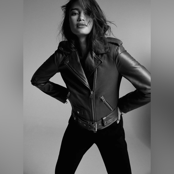 New Rare Wilfred Free The iconic Lennon Brown Biker Leather Fall Jacket Sz S - Picture 4 of 17